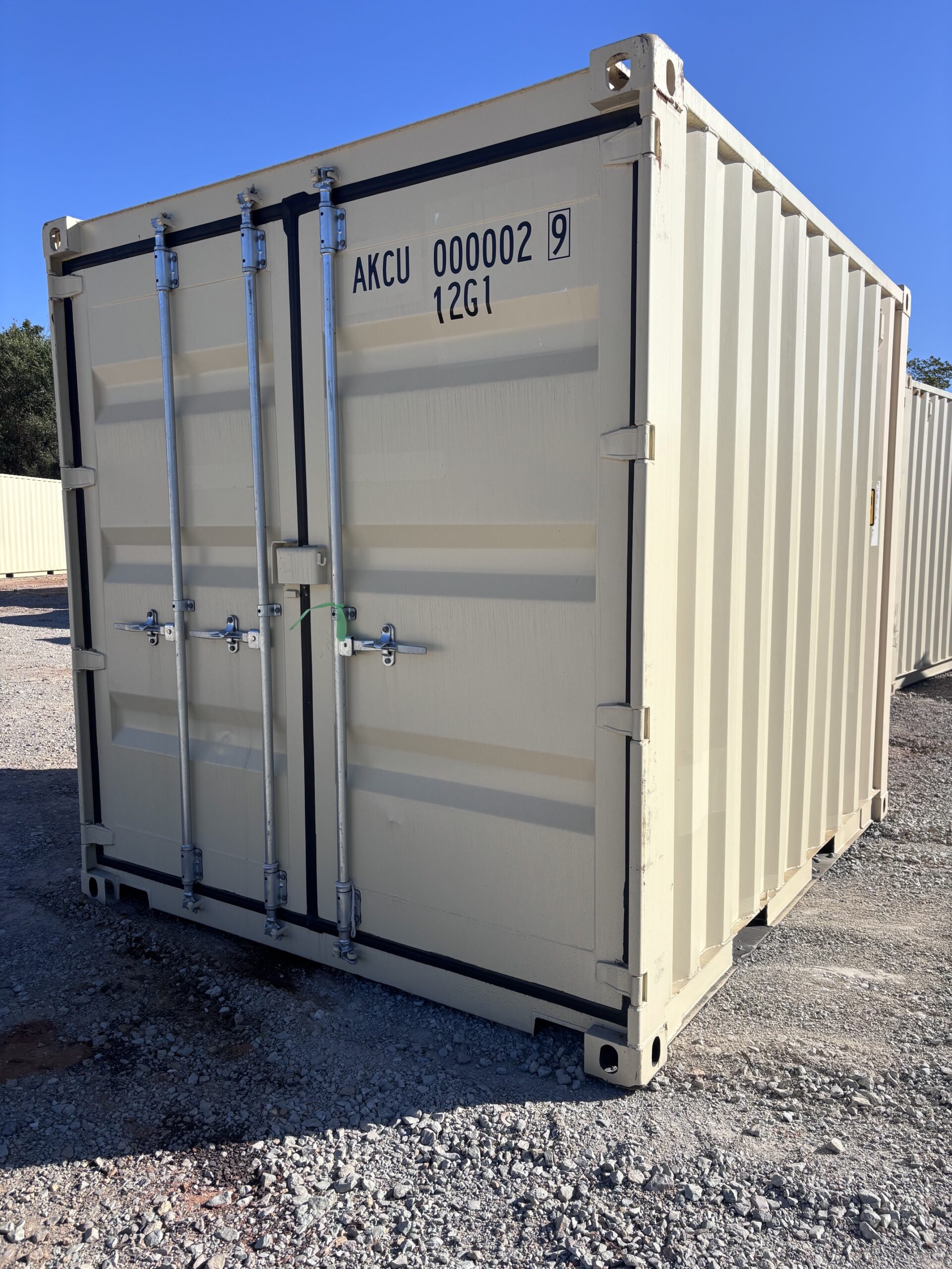 White shipping container for sale in Oklahoma